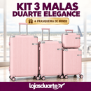 [BLACK FRIDAY] Kit 3 Malas Duarte Elegance + Frasqueira de Brinde