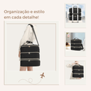 Bolsa organizadora de cosméticos com três camadas