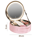 Estojo de Maquiagem GlamBox Multifuncional com Espelho LED