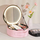 Estojo de Maquiagem GlamBox Multifuncional com Espelho LED