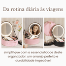 Estojo de Maquiagem GlamBox Multifuncional com Espelho LED