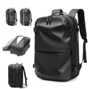 Mochila de viagem masculina compressão à vácuo 17 polegadas