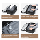 Mochila de viagem masculina compressão à vácuo 17 polegadas