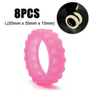 Rodas Protetoras para Malas LumiGlam Antirruído Iluminadas de Silicone - 8 peças